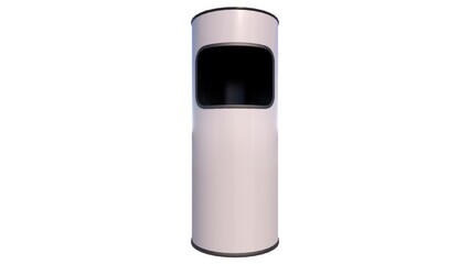 Illustration of trash can 3d model rendering
