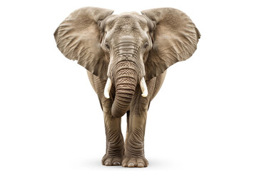 Obraz premium Full-Length Front View of Majestic African Elephant Bull