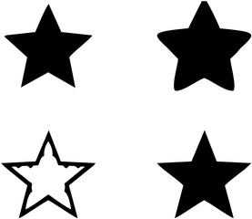 Gold Star or favorite flat icon for apps and websites