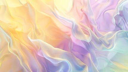 Obraz premium Fluid spring patterns in pastel yellow and lavender with mint hints background