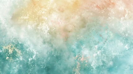Fototapeta premium Serenity in spring abstract with pastel teal and yellow background