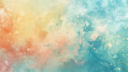 Fototapeta premium Pastel serenity: blue coral yellow with delicate textures background