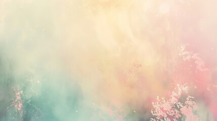 Obraz premium Dreamy spring blend: mint pink yellow background