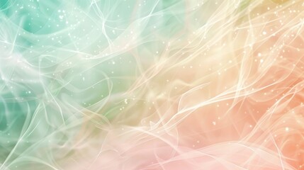 Dreamy spring background with blend of pale mint soft pink and light lemon misty textures background