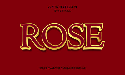 Golden rose editable text effect