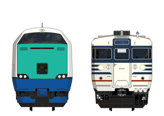 新潟の列車No.5_485系3000番台 / 115系1000番台_Japanese Railroad Cars in &ldquo;Niigata"