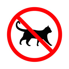 no cat allowed sign