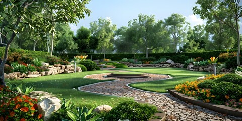 Landscape architecture design renderings