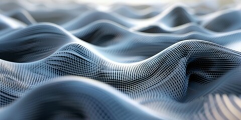 Detailed view of a rippling, undulating wavy surface
