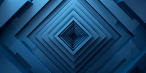Abstract blue background with a dominant square shape in the center, creating a bold and modern visual impact - Powered by Adobe