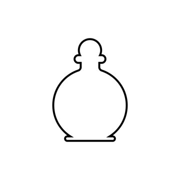 recommend clip art: Vintage perfume bottle. Vector icon in outline and line art style. Isolated illustration on white background.