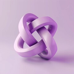 Infinity Heart Symbol in Pastel Purple: Love and Eternity Concept