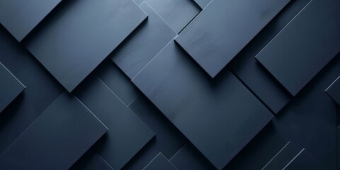 Dark blue background with squares and rectangles forming a pattern
