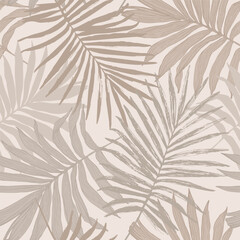 Abstract tropical foliage background in pastel colors.