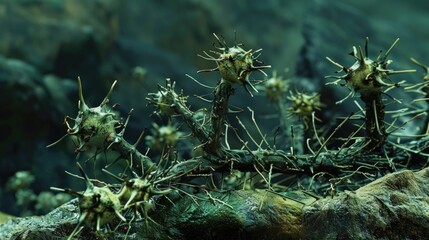 Thorny Plant in its Natural Habitat