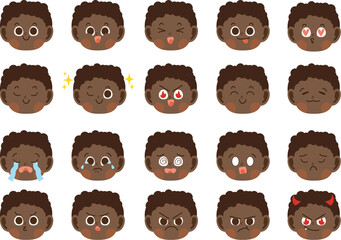 Obraz premium Collection of child emotions
