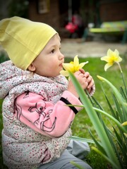baby in the garden