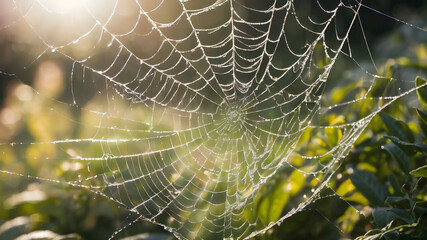Sparkling Sunlit Web