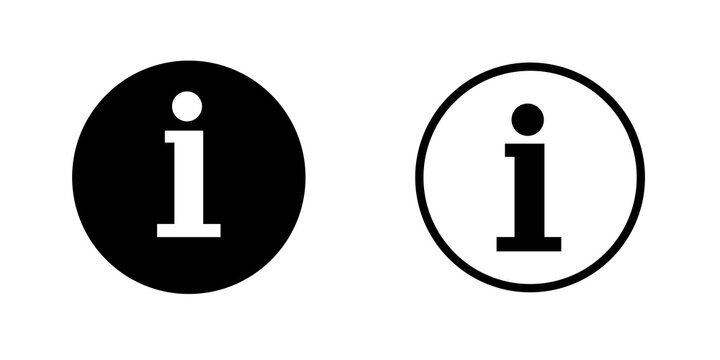 Info icons set. Info button