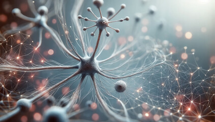 Close-up of neurons in the brain