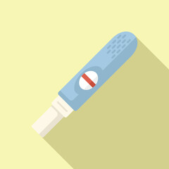 Illustration of a positive pregnancy test with pastel background and flat design, showcasing the joyful anticipation of new life and the confirmation of expecting a baby