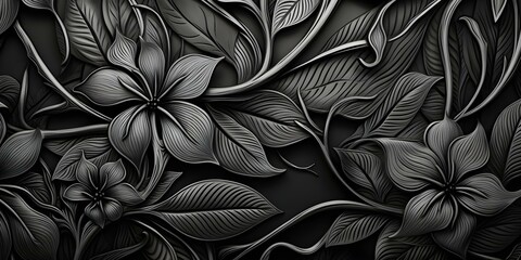 Elegant Art Deco Wallpaper Featuring Monstera Plant Line Art Design. Concept Art Deco Wallpaper, Elegant Design, Monstera Plant, Line Art, Home Decor