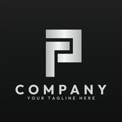 Logo template of letter P