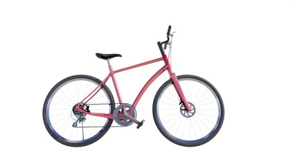 Illustration of bicycle 3d model rendering