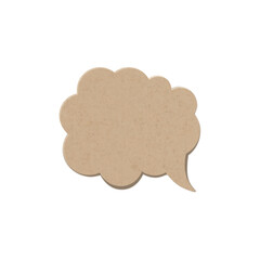 Cardboard speech bubble vector illustration