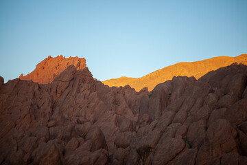 Karst formations near the Todra Gorges, Morocco