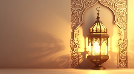 3D Illustration Eid Al Adha Celebration Day with Copy Space