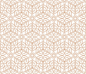 Vector abstract oriental pattern. Line with Arabic ornaments. Patterns, backgrounds and wallpapers for your design. Textile ornament. Vector illustration.