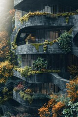 Obraz premium Advanced AI algorithms collaborate with architects to design sustainable, futuristic buildings. 