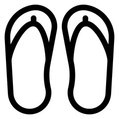 flip flops line icon vector illustration  isolated on white background