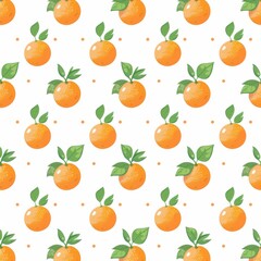 Obraz premium Cute Pastel Colour Orange Pattern White Background l Juicy Vitamin Fruit Design Wallpaper l Fresh and Sweet Ananas Dessert Summer Print l Tropical Image Illustration