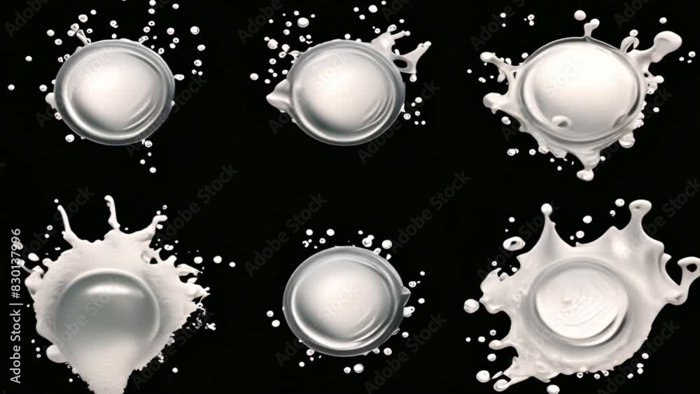 Poster water splashed around in a circle
