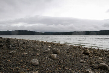 Small steady waves during a stormy day on Hood Canal