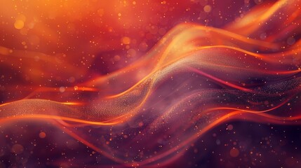 Obraz premium Dreamy autumn background with gradient from orange to plum shimmering particles and textures wallpaper