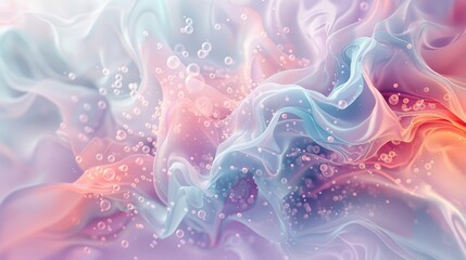 Spring design with lilac blue coral blend shimmering particles and fluid textures wallpaper