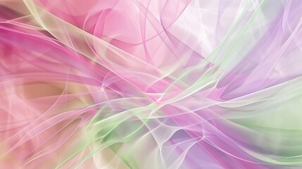 Captivating abstract with pink green and lavender spring blossoms wallpaper