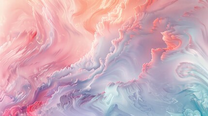 Fototapeta premium Coral mint and lavender in ethereal abstract spring gardens wallpaper