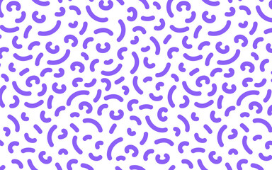 Bold curved lines doodle seamless pattern. Hand drawn organic shapes and wavy lines background.
