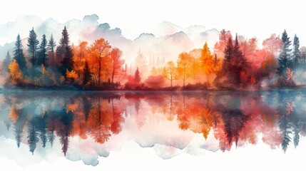 Fototapeta premium Pastel Whispers: A Double Exposure Forest Fantasy