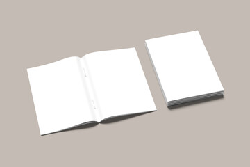 Blank a4 magazine White