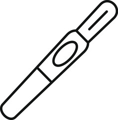 Simplified black line art of an electronic cigarette on a white background