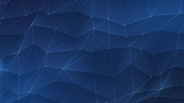 Abstract polygonal space, connection structure, background with connecting lines and dots