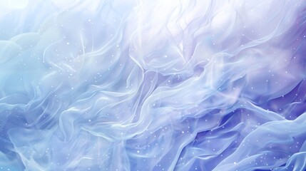 Obraz premium Tranquil abstract featuring snowy white icy blue and soft lavender wallpaper