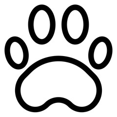 paw line icon vector illustration  isolated on white background