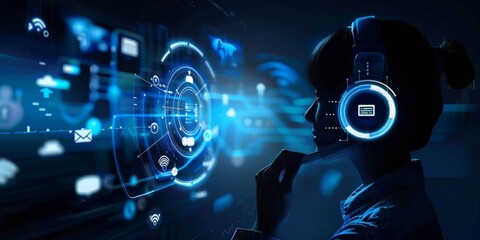 Customer service call center with round-the-clock technical support for online businesses