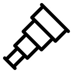 spyglass line icon vector illustration  isolated on white background